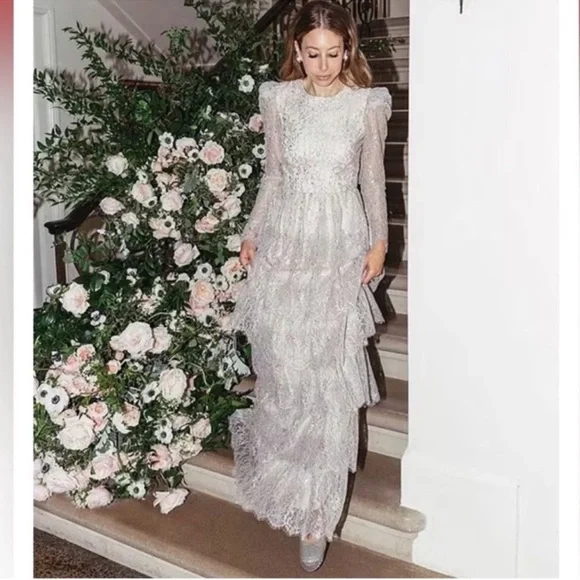 sachin and babi light blue dress Make a statement in silver. Designed for a captivating presence, this gown  offers a fluid, shimmering movement that is perfect for elegant evenings.  🩶✨, 🔎SKU: VS25-0000009F, #vividflair #dress main image 1